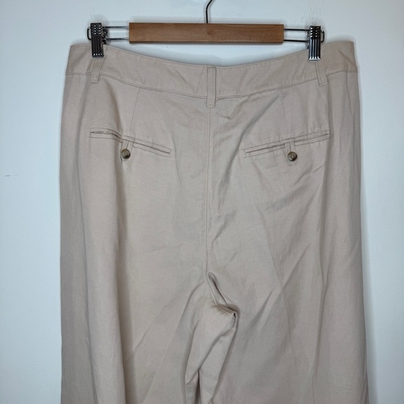 NWT Madewell Plus Harlow Wide-Leg Pant in Beige Size 14 Petite - Picture 6 of 9